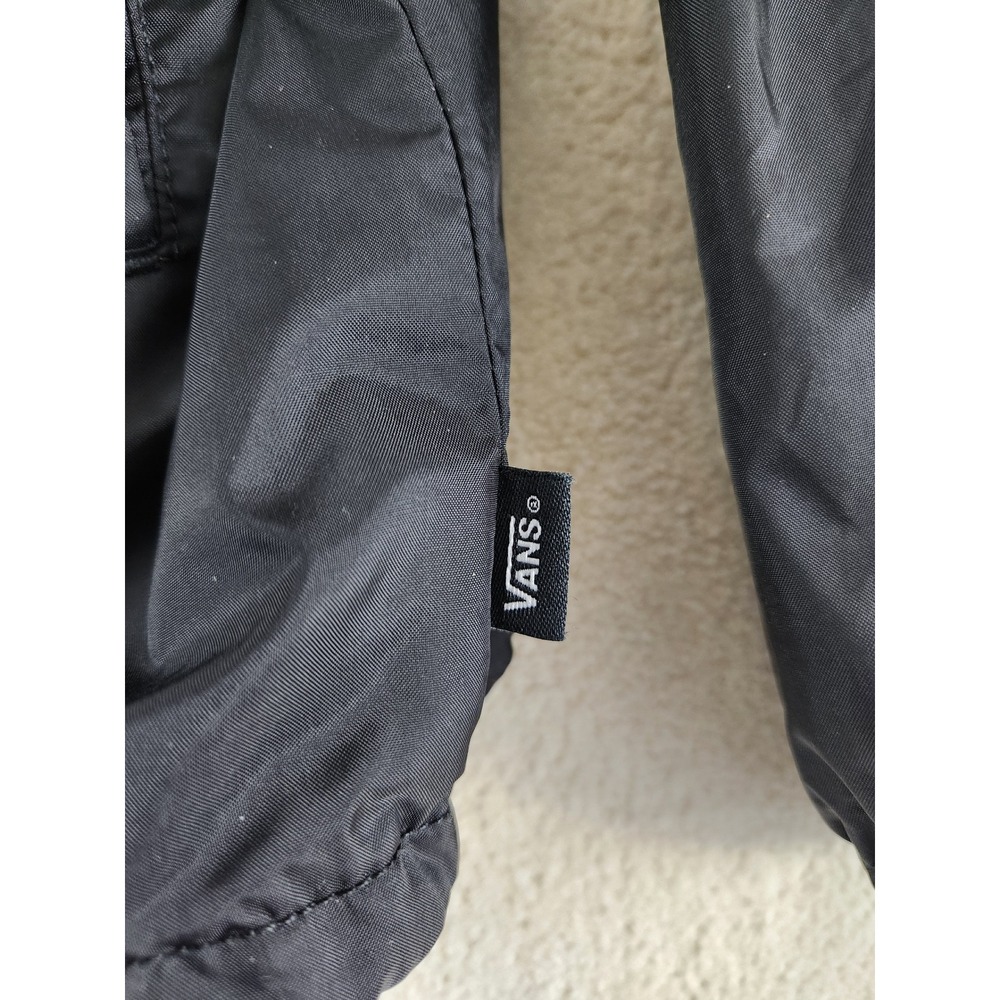 Vans Harry Potter  Deathly Hallows Coach Jacket Black Size Large Snap Button - Picture 9 of 11